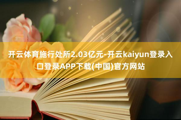开云体育施行处所2.03亿元-开云kaiyun登录入口登录APP下载(中国)官方网站