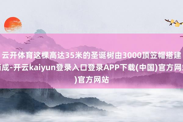云开体育这棵高达35米的圣诞树由3000顶笠帽搭建而成-开云kaiyun登录入口登录APP下载(中国)官方网站