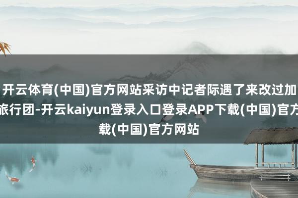 开云体育(中国)官方网站采访中记者际遇了来改过加坡的旅行团-开云kaiyun登录入口登录APP下载(中国)官方网站