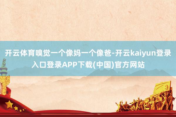 开云体育嗅觉一个像妈一个像爸-开云kaiyun登录入口登录APP下载(中国)官方网站