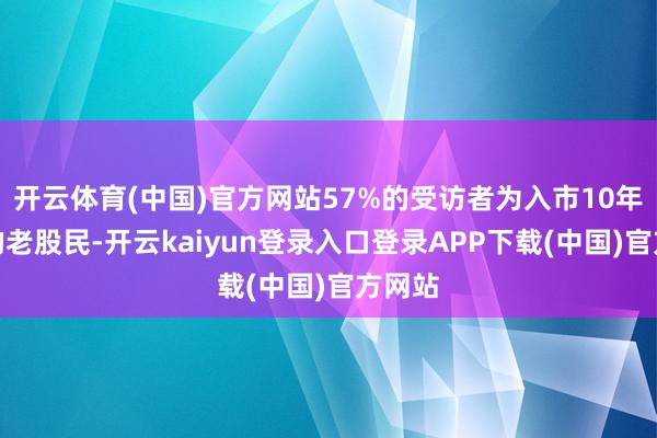 开云体育(中国)官方网站57%的受访者为入市10年以上的老股民-开云kaiyun登录入口登录APP下载(中国)官方网站