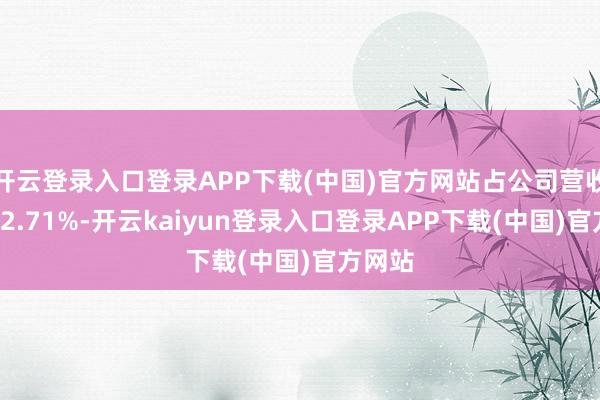 开云登录入口登录APP下载(中国)官方网站占公司营收比例32.71%-开云kaiyun登录入口登录APP下载(中国)官方网站